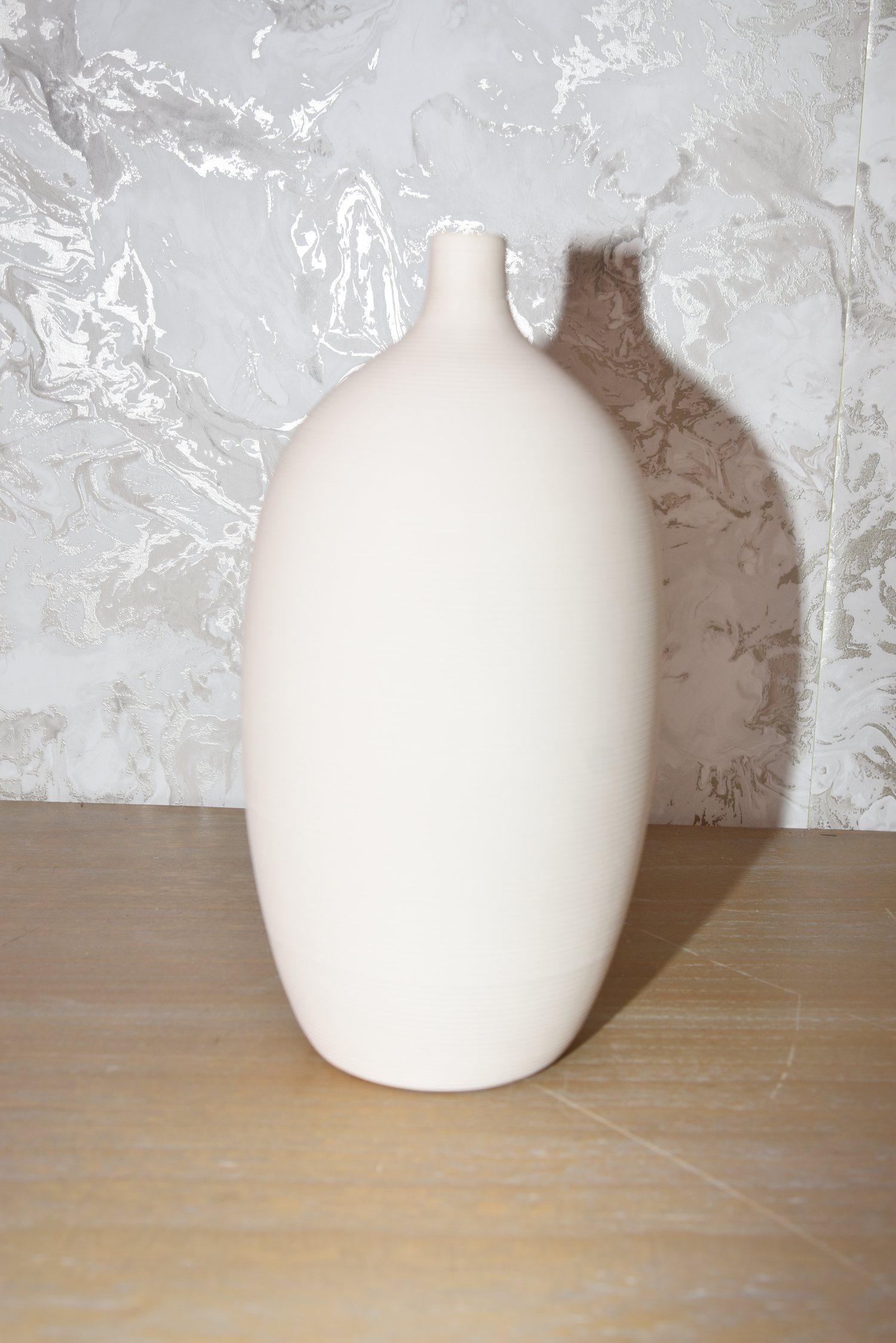 Natural cream vase  large