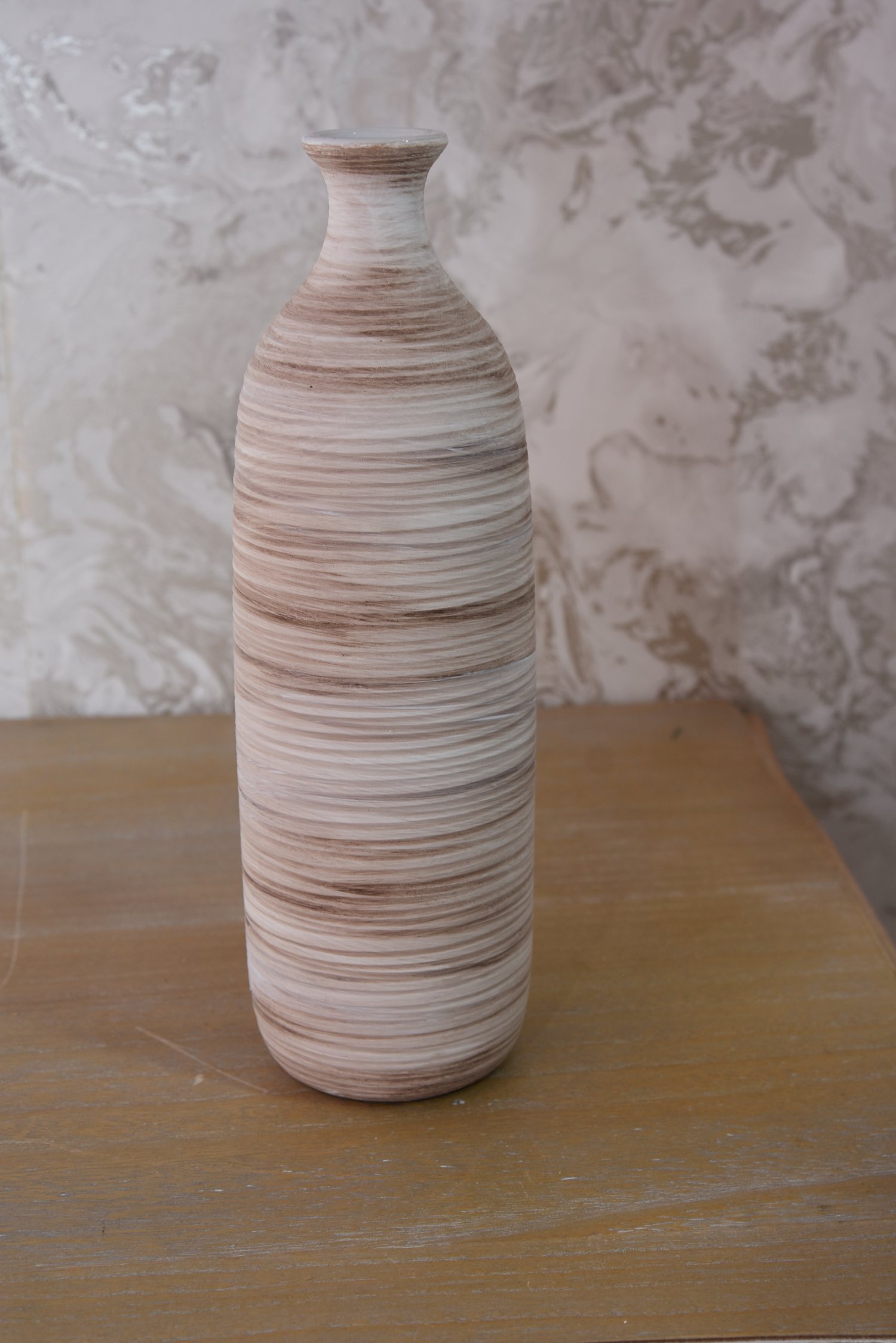 Ceramic cream bottle vase