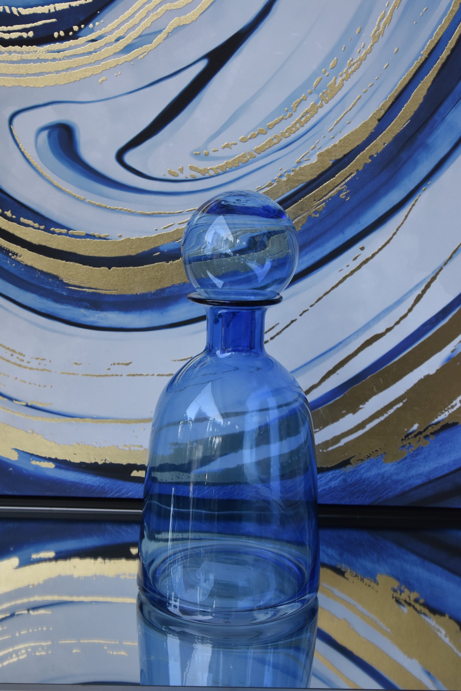 RoyialBlue glass bottle