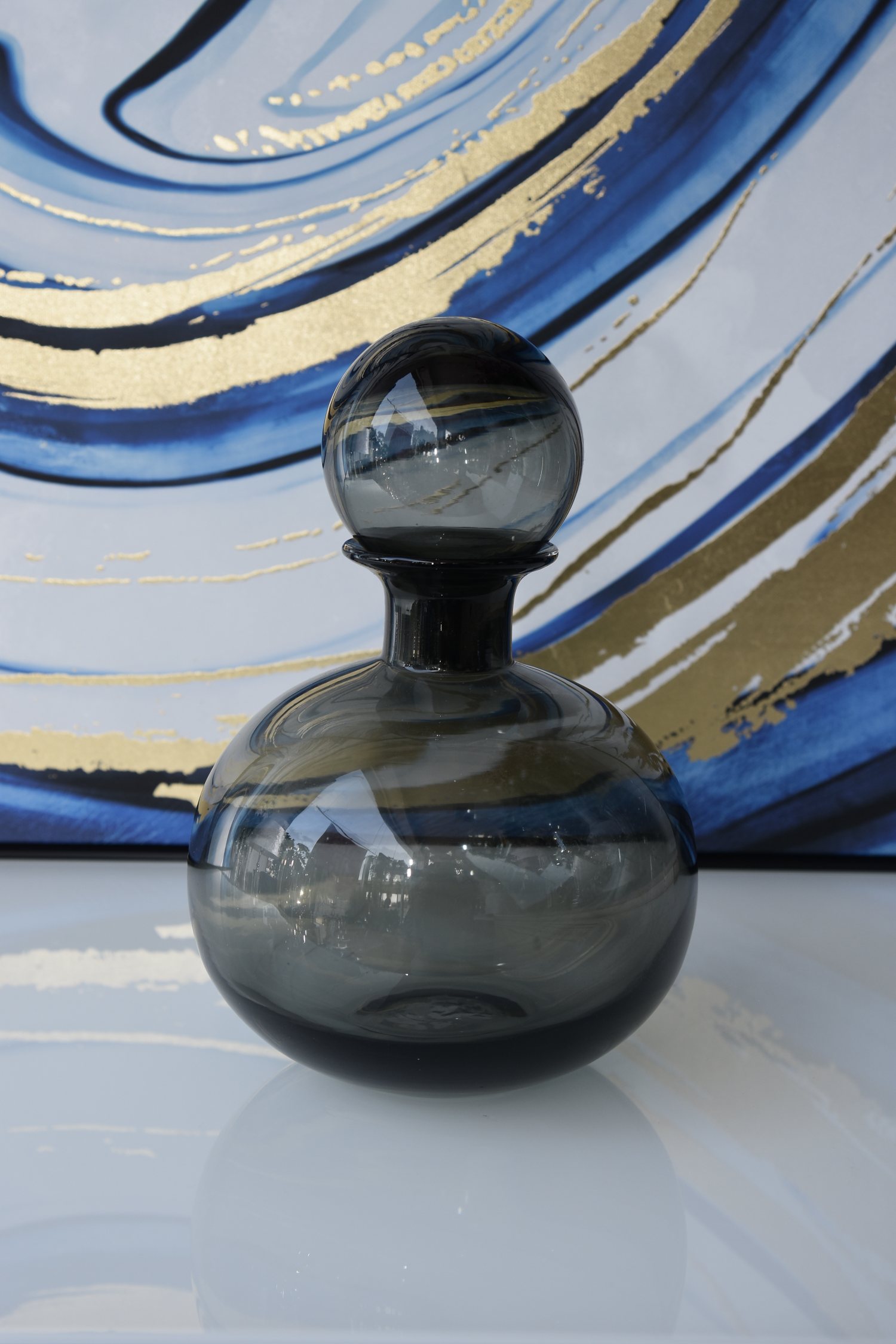 Round black glass bottle!!!