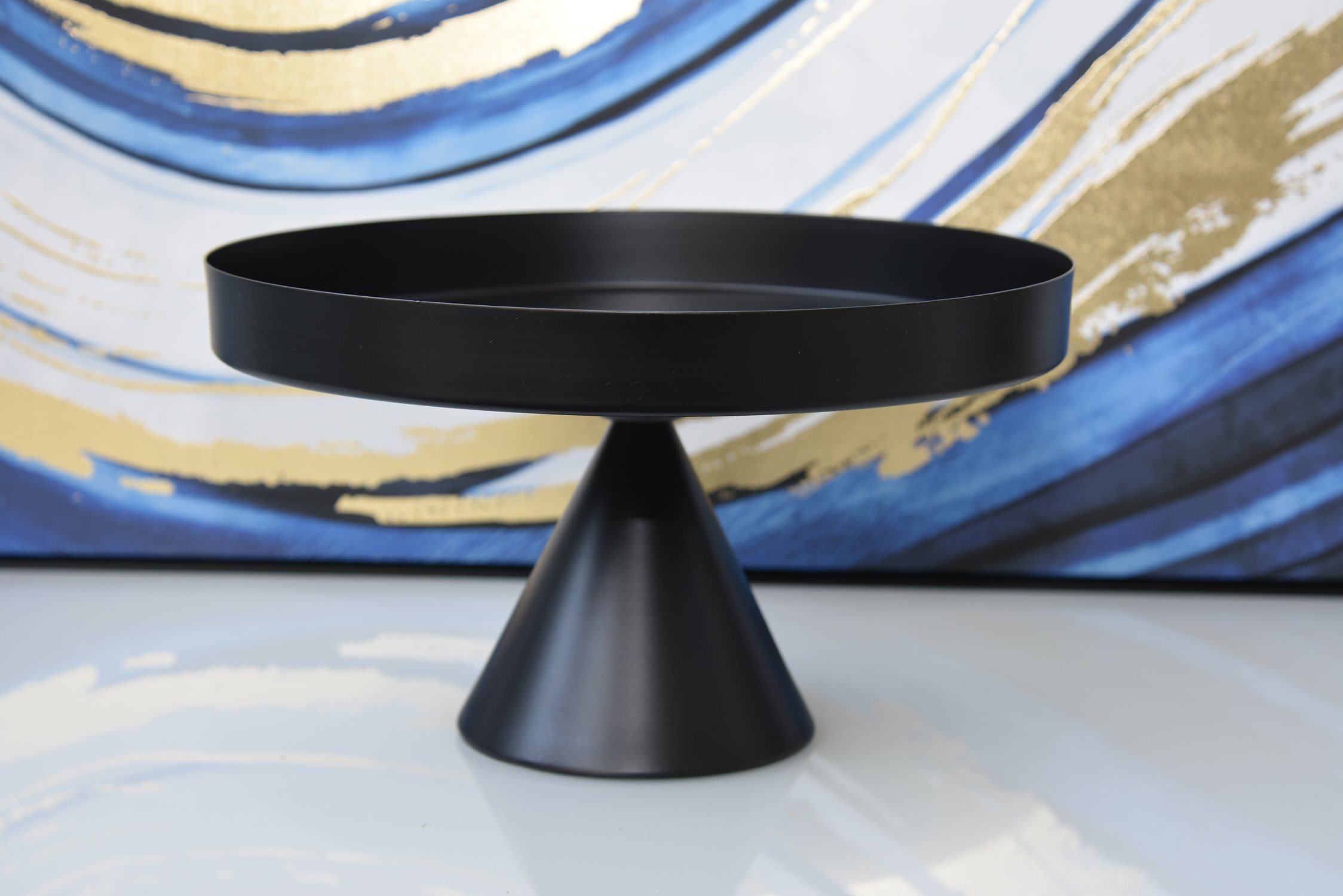 Metal black bowl 25 cm