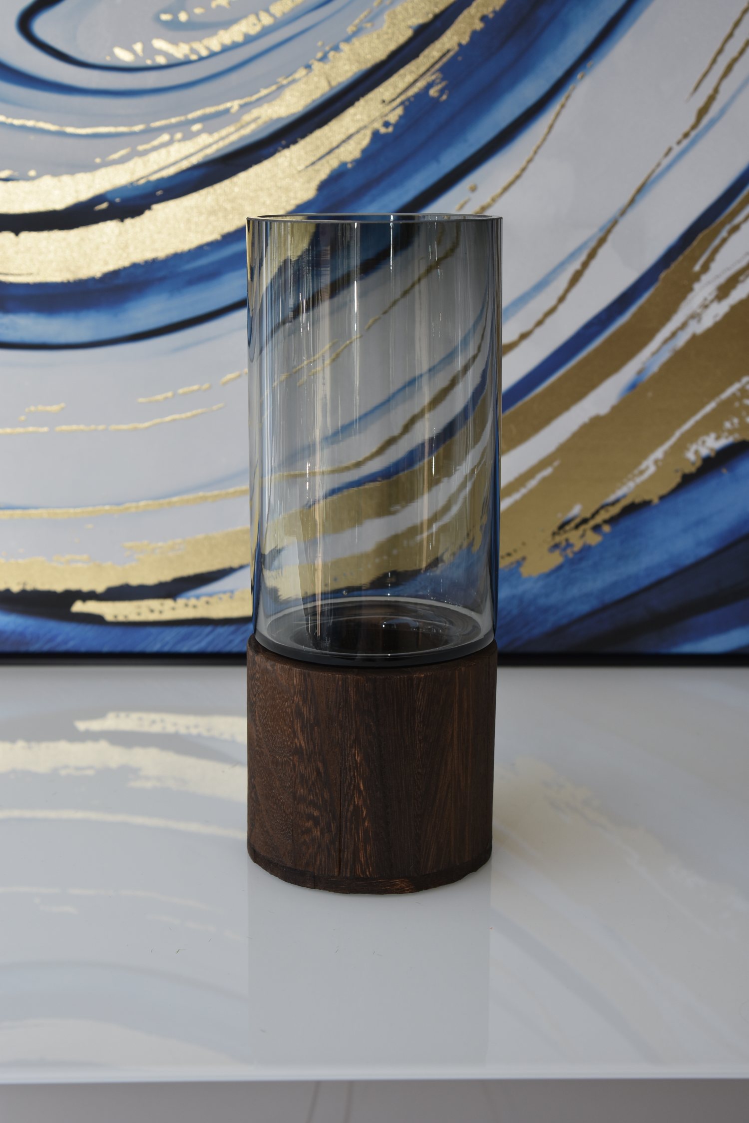 Wooden candle holder