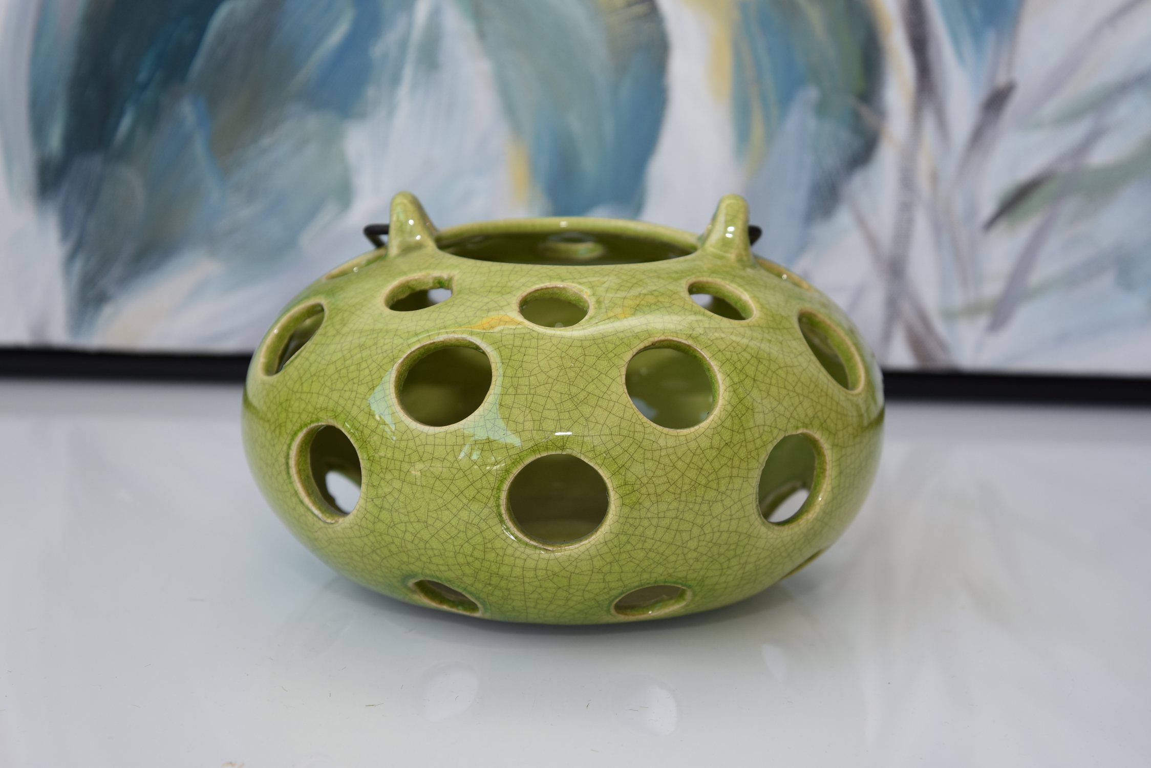 Olive oil  ceramic lattern