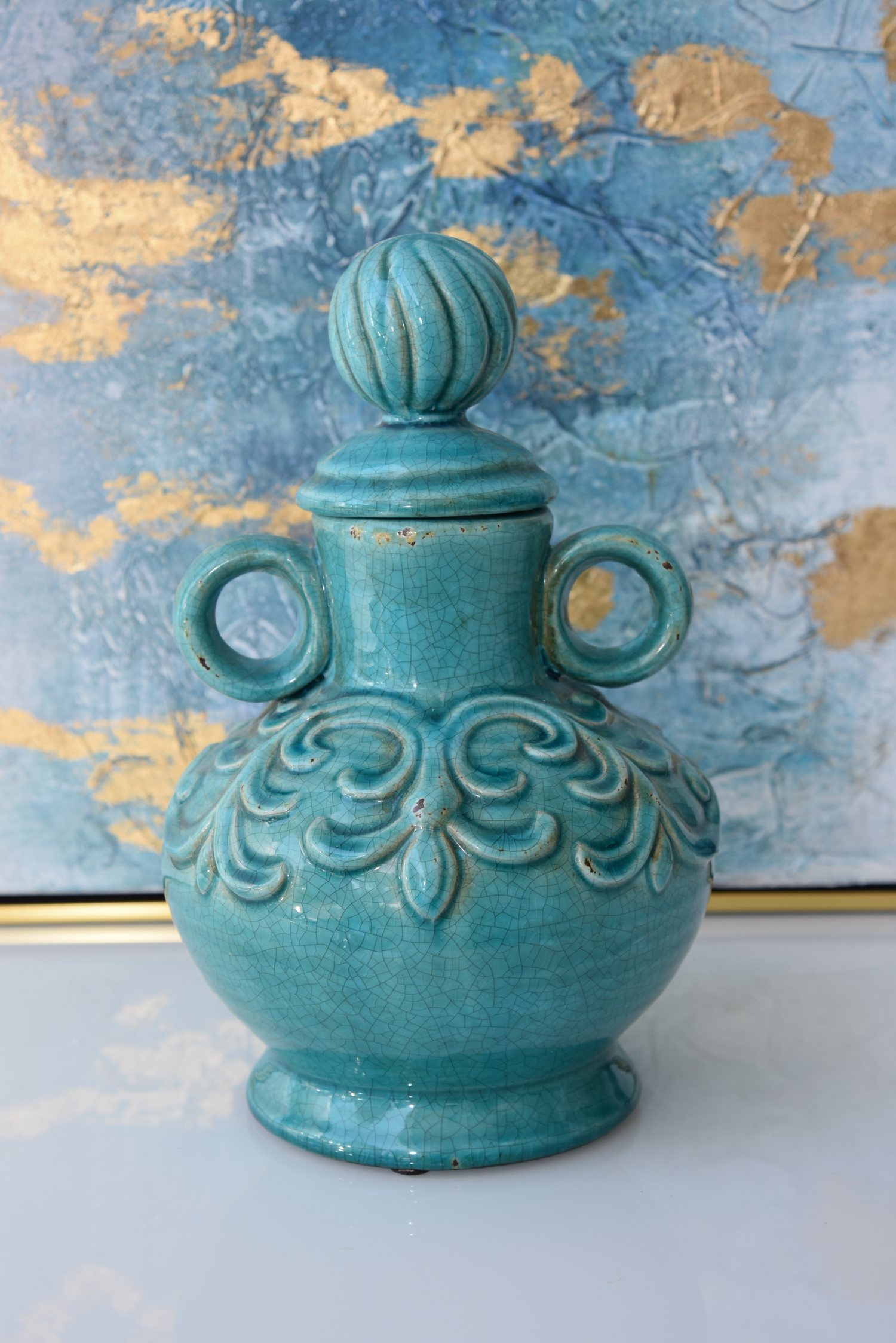 Ceramic vintagestyle tyrkouaz bottle