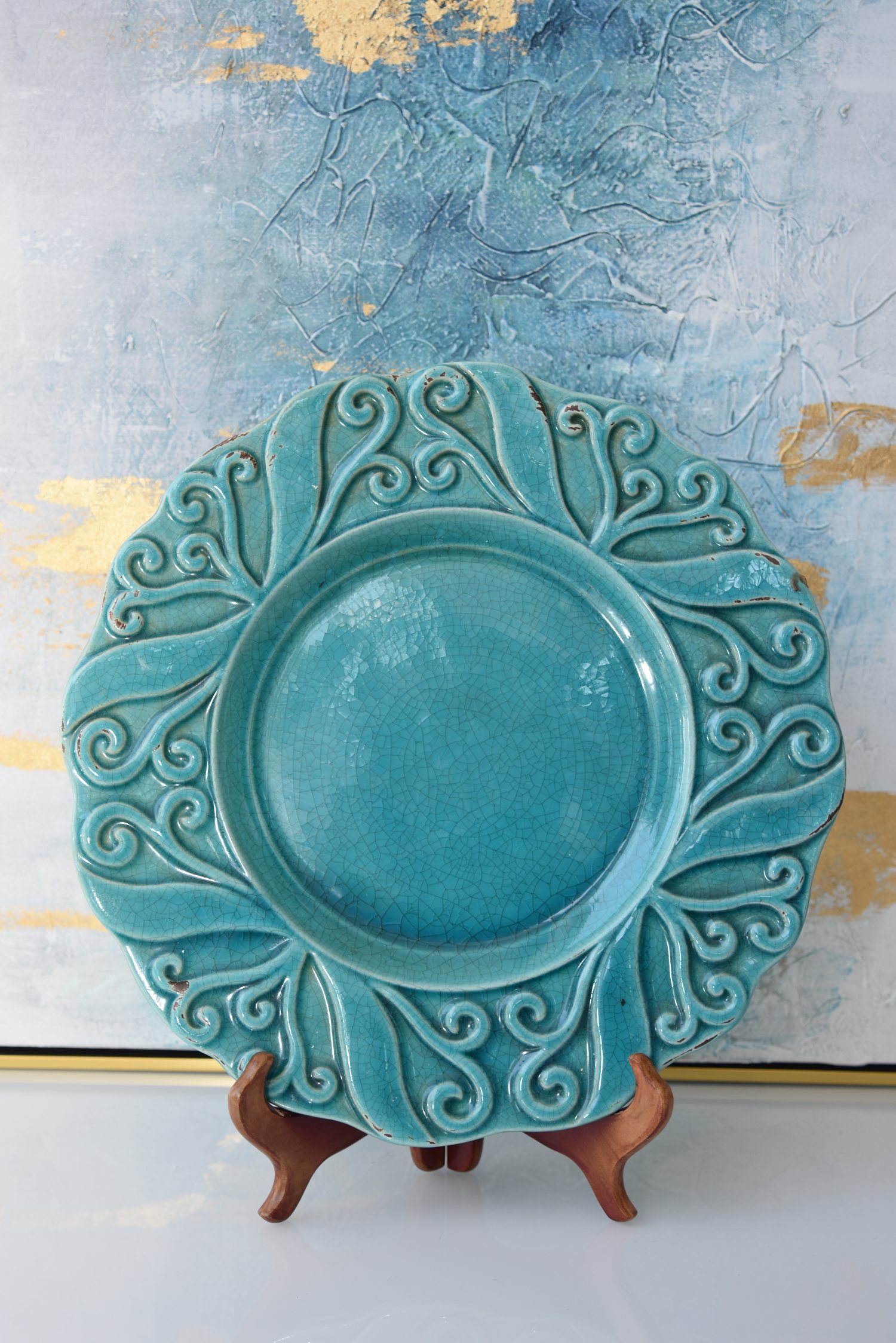 Vintagestyle ceramic tyrkouaz plate