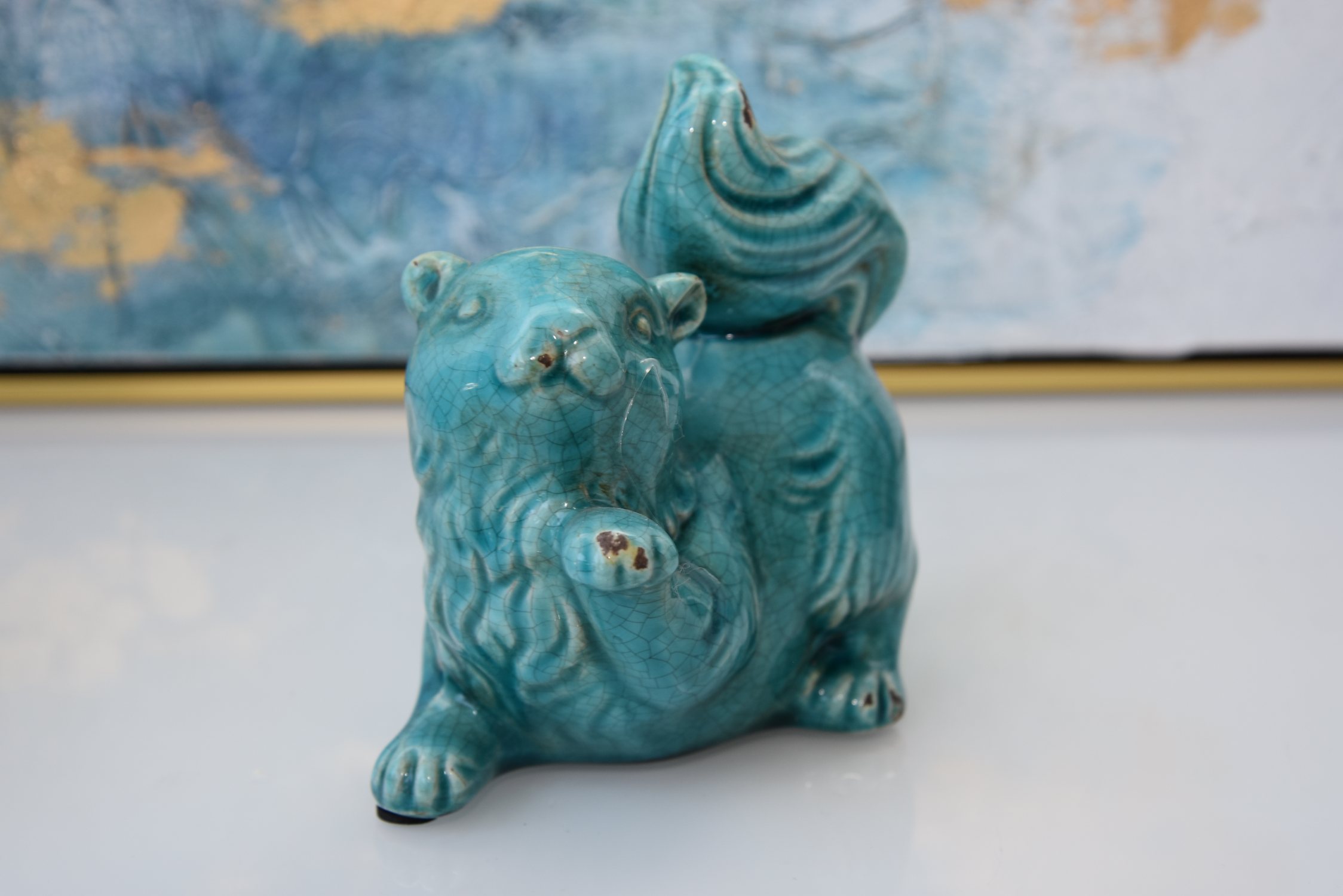 Vintagestyle ceramic tyrkouaz squirrel