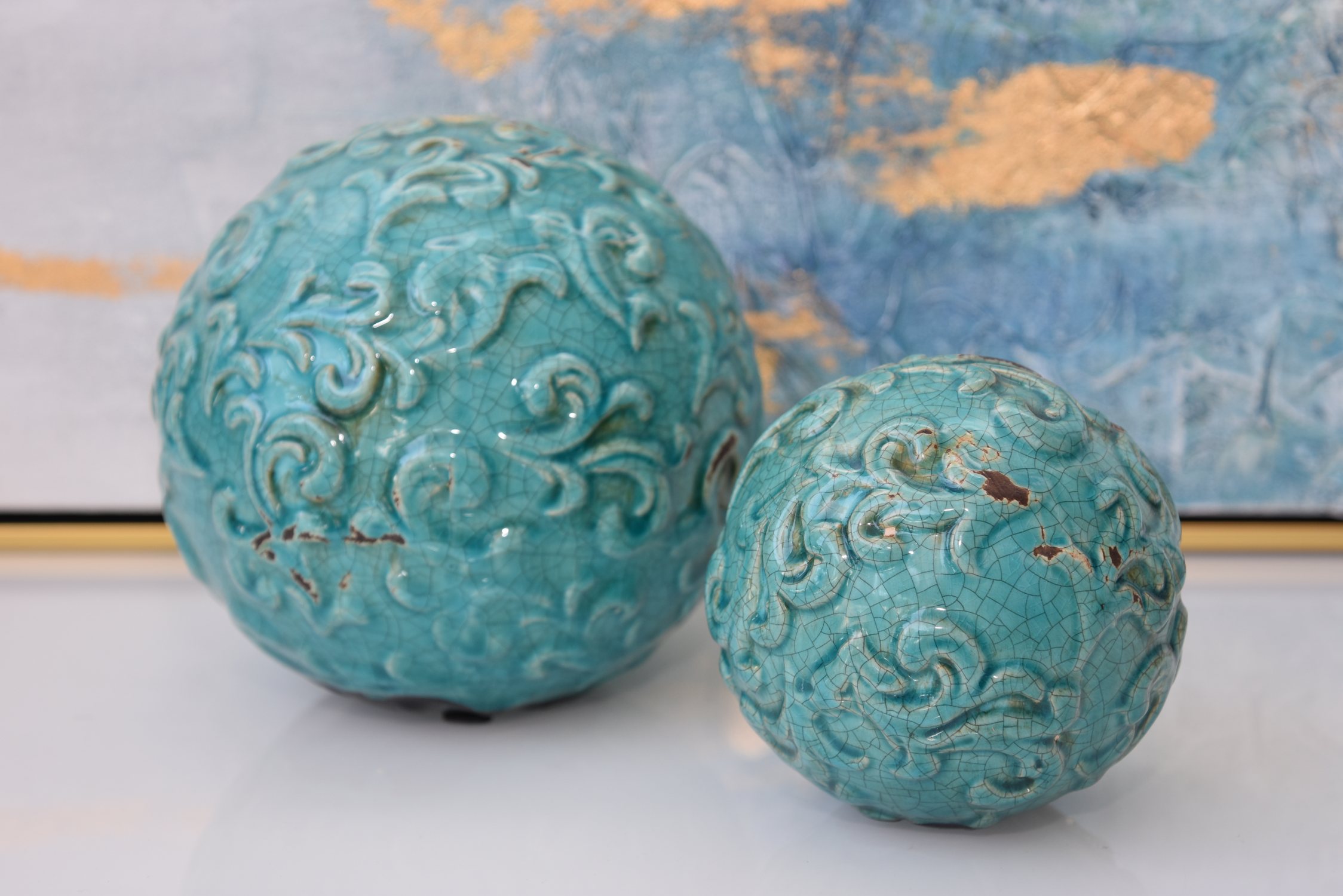 Vintagestyle ceramic tyrkouaz ball large