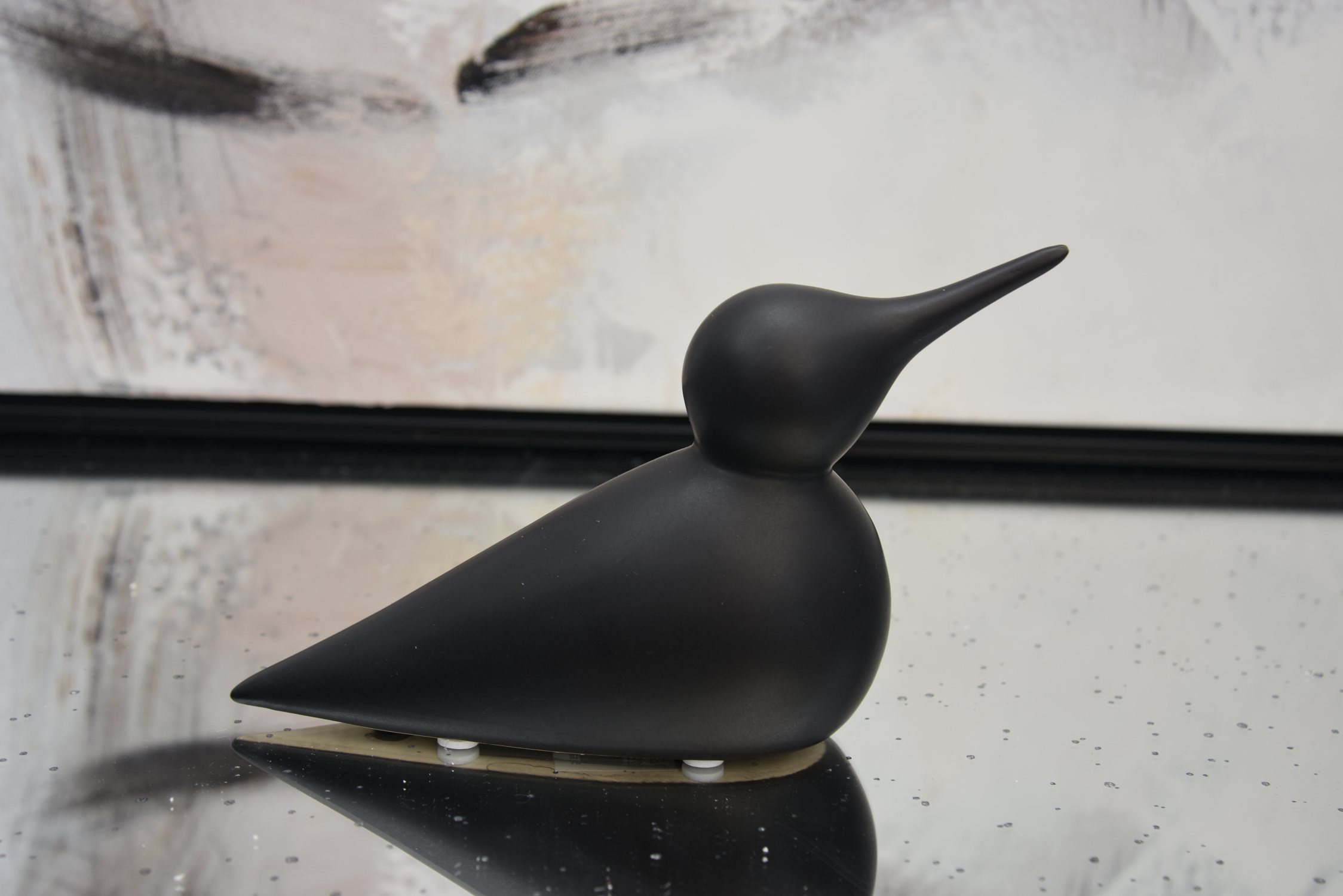 Ceramic black duck  large